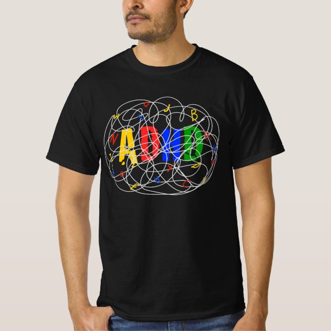 ADHD Brain Illustration T-Shirt (Front)
