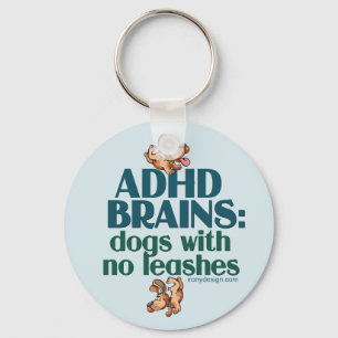 ADHD BRAINS (blue) Key Ring