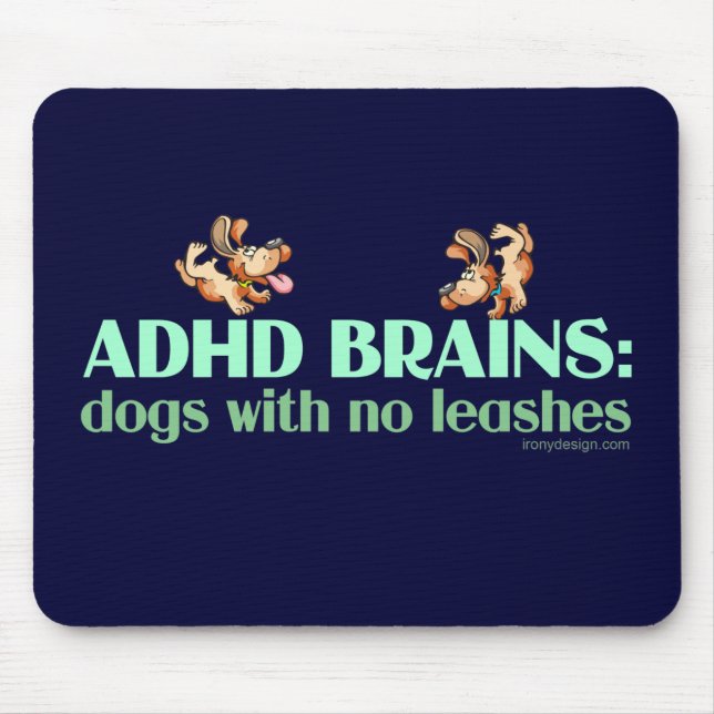 ADHD BRAINS MOUSE MAT (Front)