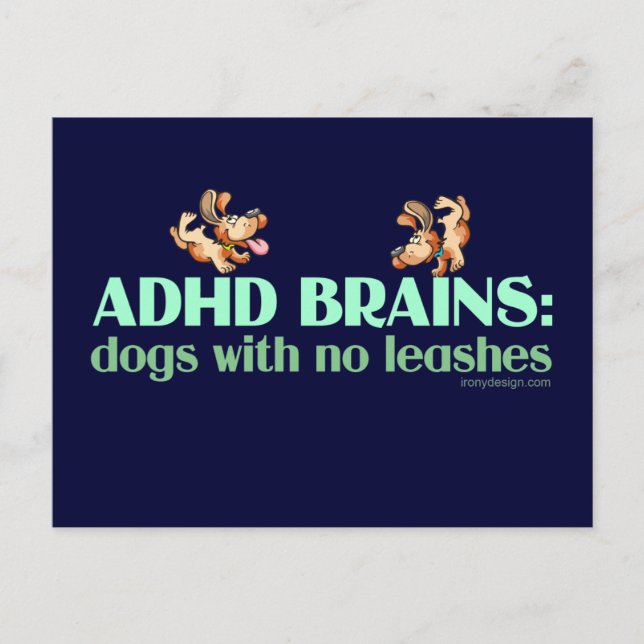 ADHD BRAINS POSTCARD (Front)