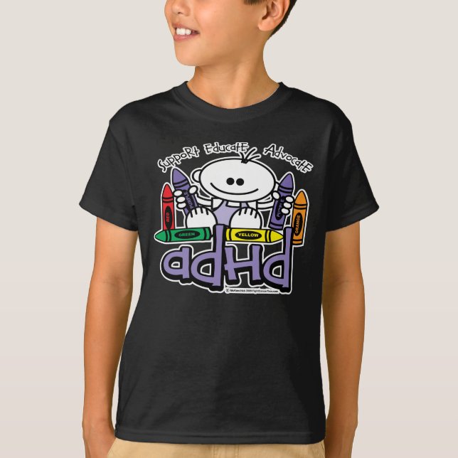 ADHD CRAYONS T-Shirt (Front)