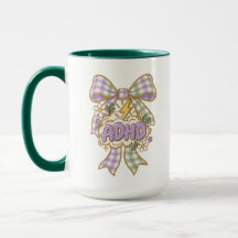 ADHD Cute Boho Bow Brain Lightning Mug