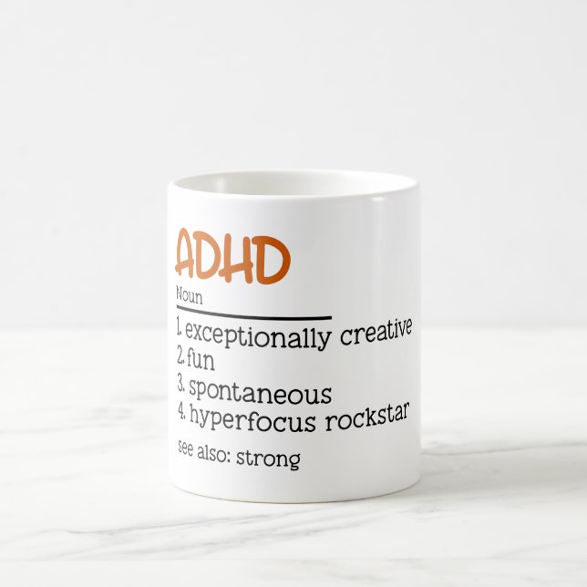ADHD Definition Neurodiversity Awareness Coffee Mug (Center)