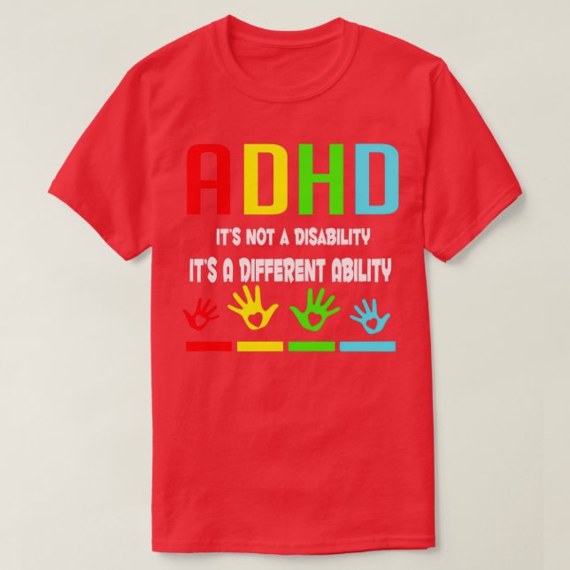 Adhd Different Ability Awareness Kids T-Shirt (Design Front)