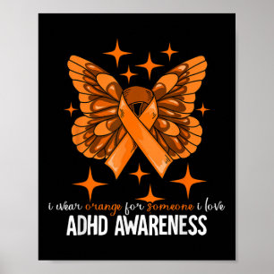 Adhd Gift Uni-kids Adhd Awareness - Black, Small, Poster