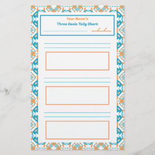ADHD Girl’s Goal Habit Tracker Tally Chart Fridge Stationery