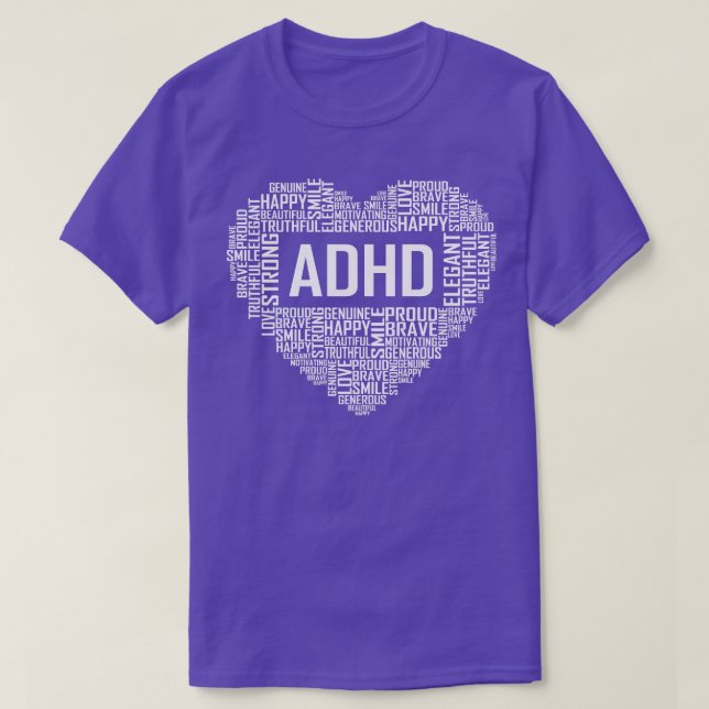 ADHD Heart T-Shirt (Design Front)