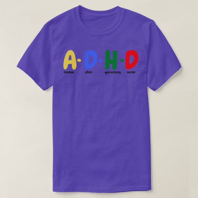 ADHD is Awesome ADHD awareness 4 T-Shirt (Design Front)