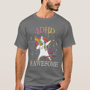 ADHD Is Awesome Unicorn Dapping T-Shirt