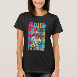ADHD Is My Superpower Dog Lovers Puzzle For Kids M T-Shirt