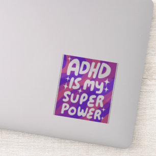 ADHD IS MY SUPERPOWER Fun Colorful Bubble Letters 
