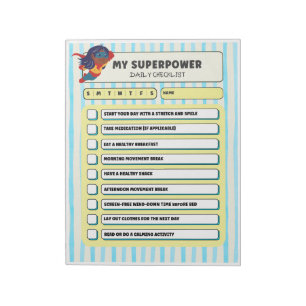 ADHD KIds Daily Checklist  Notepad