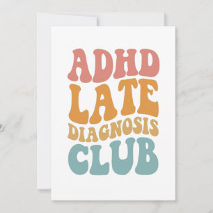 ADHD late diagnosis Club Funny Neurodiversity Gift Thank You Card