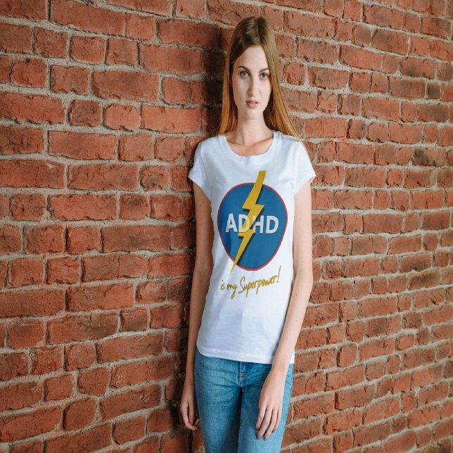 ADHD Lightning Bolt Superpower T-Shirt (Creator Uploaded)