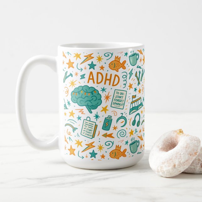 ADHD: Magically Distracted Coffee Mug (With Donut)