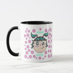 ADHD mug with "ADHD Cute" design