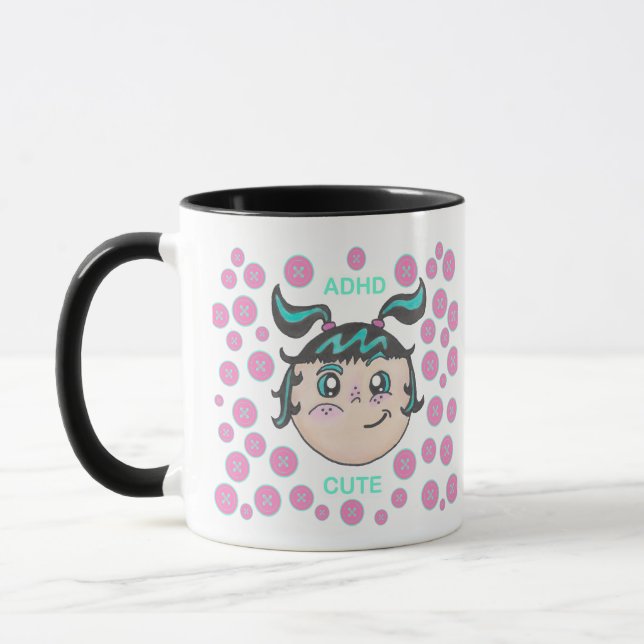 ADHD mug with "ADHD Cute" design (Left)