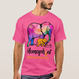 ADHD Mum Elephant Mamaphant ADHD Awareness T-Shirt