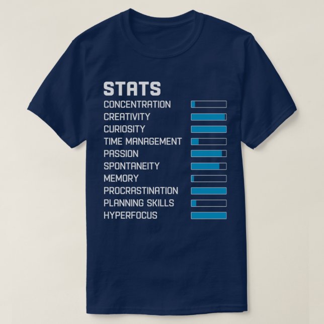 ADHD Stats T-Shirt (Design Front)