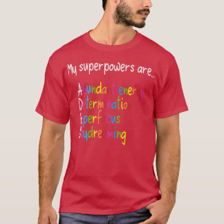 ADHD Superpowers Neurodiversity Awareness Premium  T-Shirt