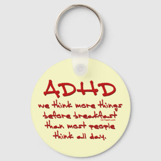 ADHD Think More Key Ring