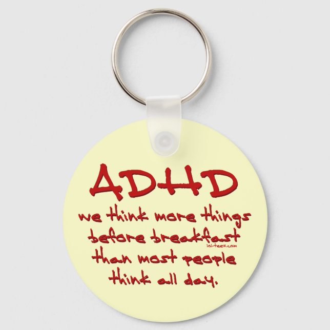 ADHD Think More Key Ring (Front)