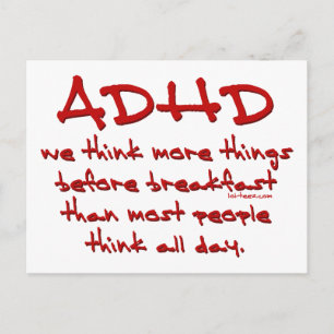 ADHD Think More Postcard