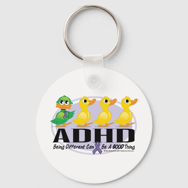 ADHD Ugly Duckling Key Ring (Front)