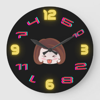 ADHD Wall Clock - Brown Hair Pale