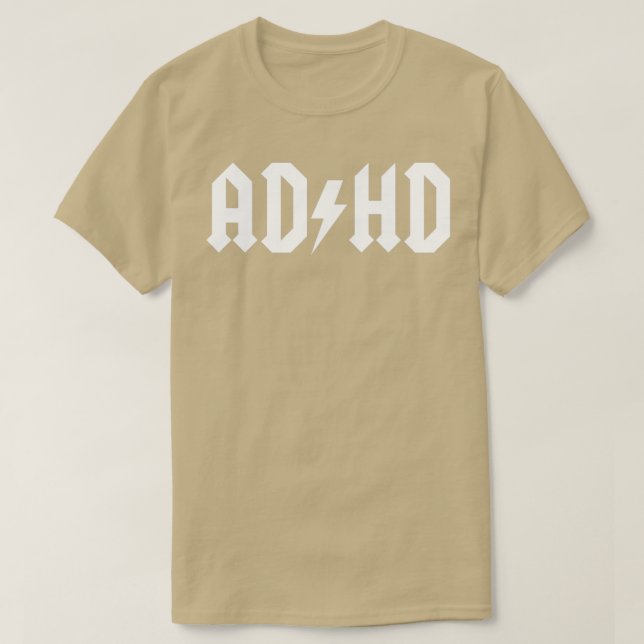 ADHD White T-Shirt (Design Front)