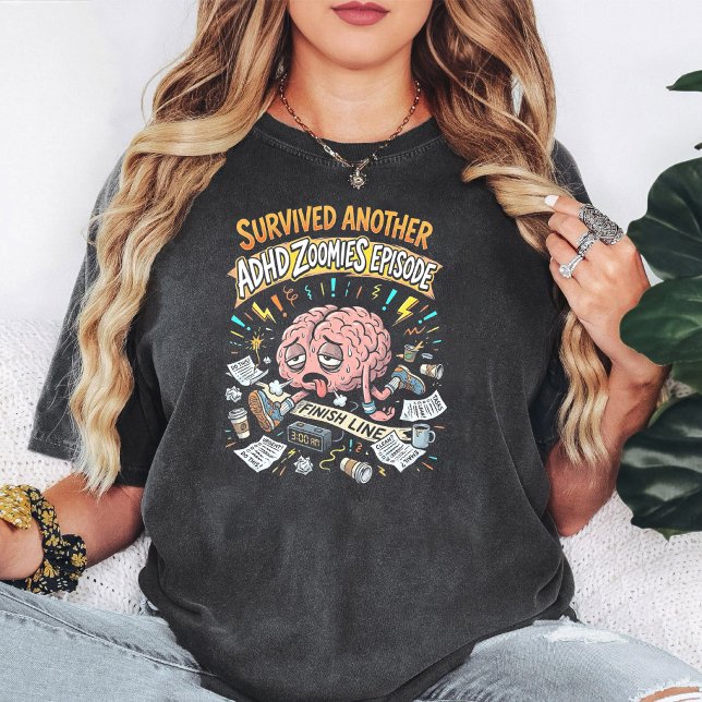 Adhd Zoomies Episode Funny Brain T-Shirt (Creator Uploaded)
