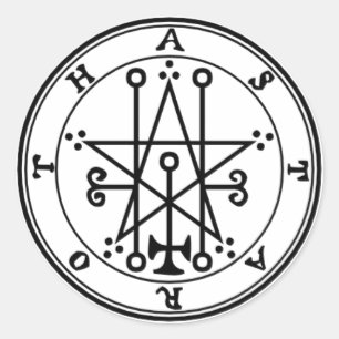 Adhesive Astaroth Goétia Classic Round Sticker