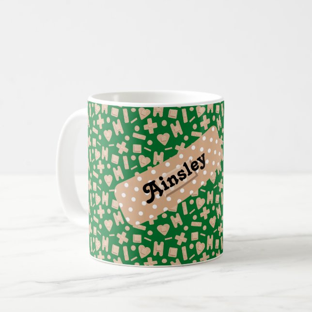 Adhesive Bandage Assortment Personalised Coffee Mug (Front Left)