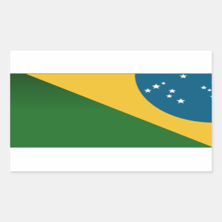 Adhesive Brazil Series - Flag Rectangular Sticker
