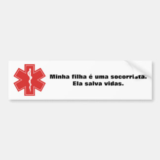 Adhesive for car of mother of rescue bumper sticker
