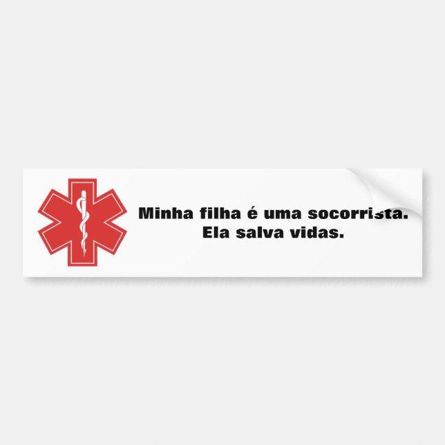 Adhesive for car of mother of rescue bumper sticker (Front)