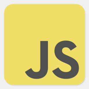 Adhesive Javascript Square Sticker