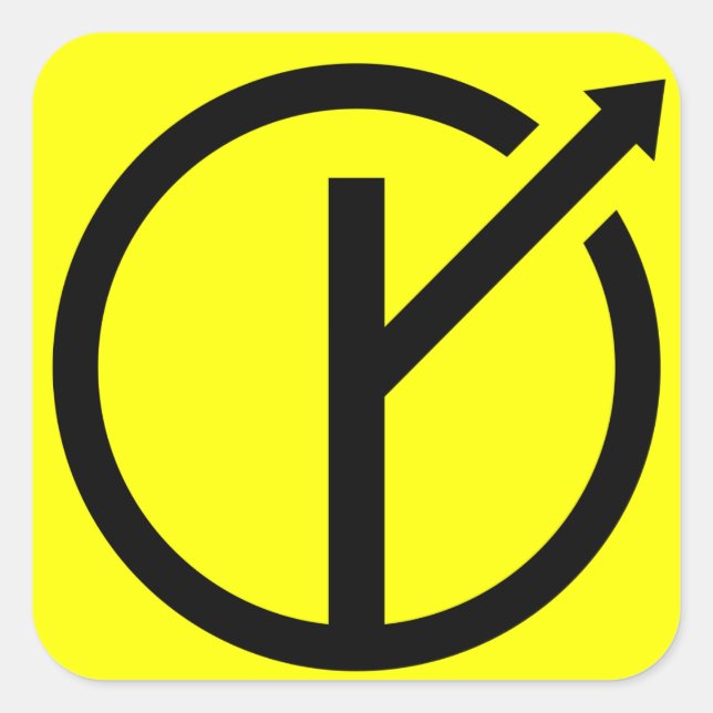 Adhesive MGTOW - Man following his own path Square Sticker (Front)