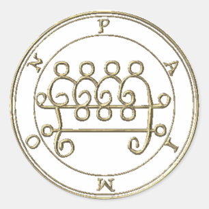Adhesive Paimon 2 Goétia Classic Round Sticker