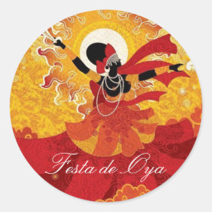 Adhesive Party of Oya Classic Round Sticker