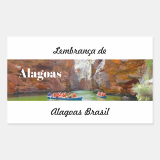 Adhesive reminder of Alagoas Rectangular Sticker