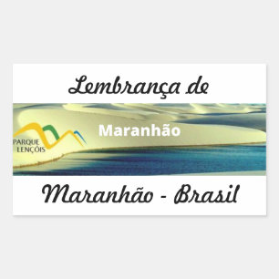 Adhesive reminder of Maranhão Rectangular Sticker