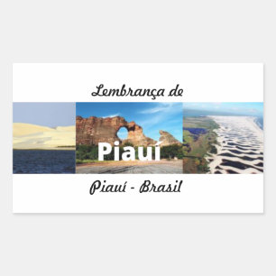 Adhesive reminder of Piauí - Brazil Rectangular Sticker