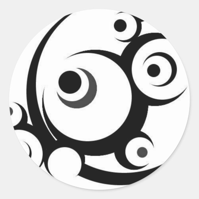 Adhesive Tribal Classic Round Sticker (Front)