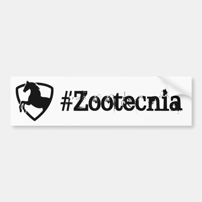 Adhesive Zootecnia Bumper Sticker (Front)