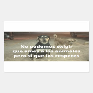 Adhesives concerning los animales rectangular sticker