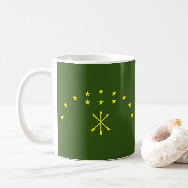 Adiga Flag Design Great Adiga Gift Perfect Adiga Coffee Mug (With Donut)