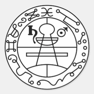 Adiivo Selo de Salomão Goétia Classic Round Sticker