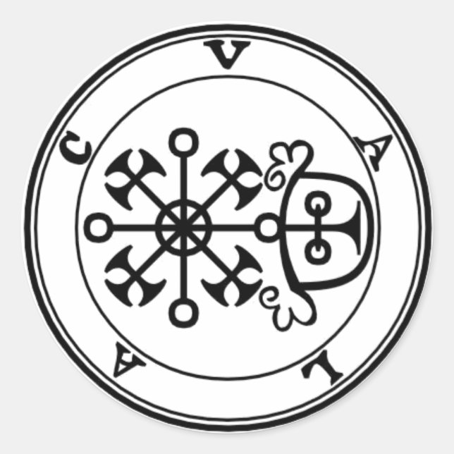 Adiivo Valac Goétia Classic Round Sticker (Front)