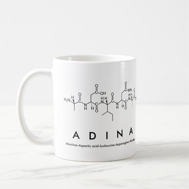 Adina peptide name mug (Left)